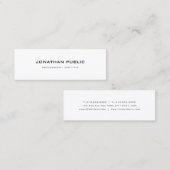Moderne Minimalistische Berufliche Elegant-Vorlage Mini Visitenkarte (Vorne/Hinten)