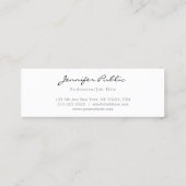 Moderne minimalistische Berufliche Elegant-Vorlage Mini Visitenkarte (Rückseite)