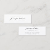 Moderne minimalistische Berufliche Elegant-Vorlage Mini Visitenkarte (Vorne/Hinten)