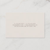 Moderne Minimalistische Berufliche Elegant-Vorlage Visitenkarte (Rückseite)