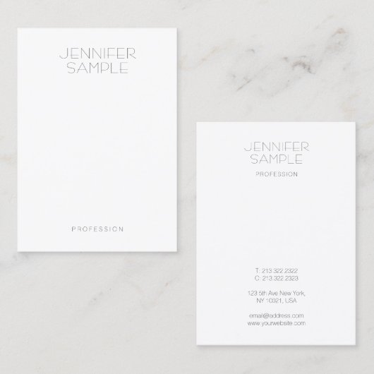 Moderne Minimalistische Berufliche Elegant-Vorlage Visitenkarte (Vorne/Hinten)