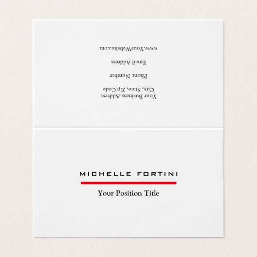 Moderne Minimalistische Berufliche Faltung Visitenkarten (Außenseite Aufgefaltet)