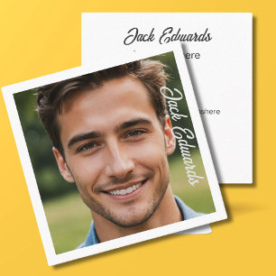 Moderne Minimalistische Berufliche Foto Social Med Quadratische Visitenkarte