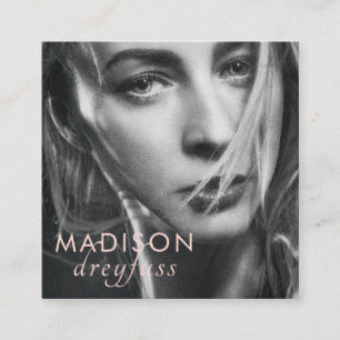 Moderne Minimalistische Berufliche Foto-Visitenkar Quadratische Visitenkarte