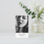 Moderne Minimalistische Berufliche Foto-Visitenkar Visitenkarte (Stehend Vorderseite)