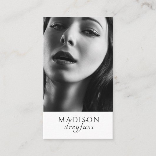 Moderne Minimalistische Berufliche Foto-Visitenkar Visitenkarte (Vorderseite)