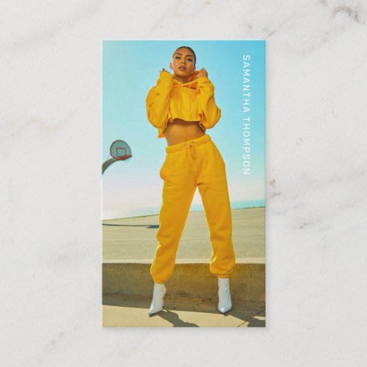 Moderne Minimalistische Berufliche Fotografie Visitenkarte (Vorderseite)