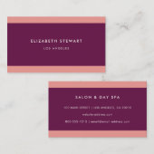 Moderne Minimalistische Berufliche Fuchsia Pink Co Visitenkarte (Vorne/Hinten)