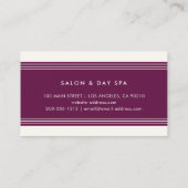 Moderne Minimalistische Berufliche Fuchsia und Elf Visitenkarte (Rückseite)