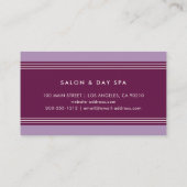 Moderne Minimalistische Berufliche Fuchsia und Lil Visitenkarte (Rückseite)