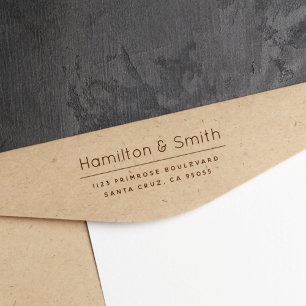 Moderne Minimalistische Berufliche Rücksendeadress Gummistempel