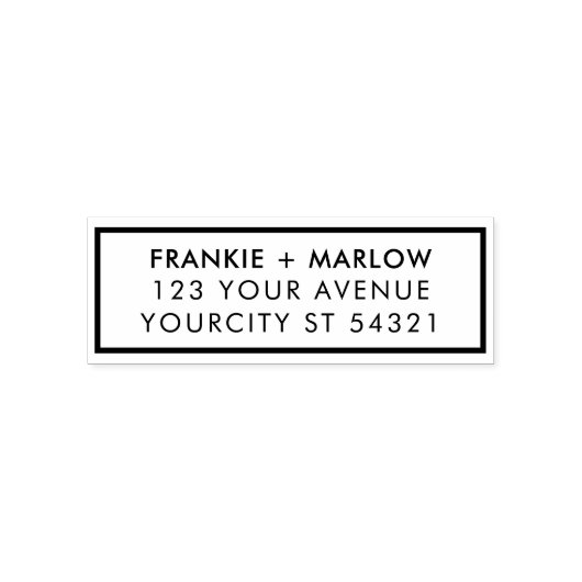 Moderne Minimalistische Berufliche Rücksendeadress Permastempel (Design)
