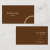 Moderne Minimalistische Berufliche Sattelbraun Visitenkarte (Vorne/Hinten)