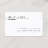 Moderne Minimalistische berufliche Schablone Visitenkarte (Vorderseite)