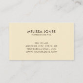 Moderne Minimalistische Berufliche Visitenkarte (Rückseite)