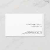 Moderne Minimalistische Berufliche Vorlage Elegant Visitenkarte (Rückseite)