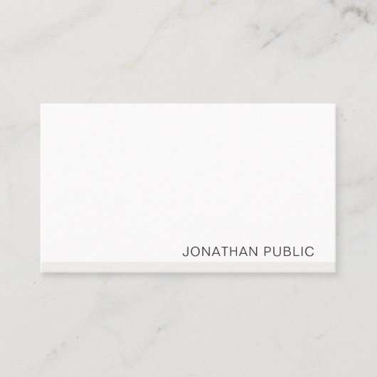 Moderne Minimalistische Berufliche Vorlage Elegant Visitenkarte (Vorderseite)