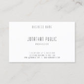 Moderne minimalistische Berufliche Vorlage Visitenkarte (Rückseite)