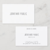 Moderne minimalistische Berufliche Vorlage Visitenkarte (Vorne/Hinten)