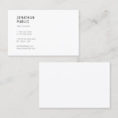 Moderne minimalistische Berufliche Vorlage Visitenkarte (Vorne/Hinten)