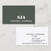 Moderne Minimalistische Berufliche Vorstöße im Sag Visitenkarte (Vorne/Hinten)