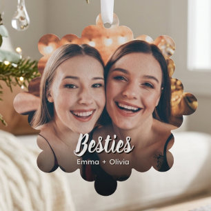 Moderne minimalistische beste Freundin BFF Freund Ornament Karte