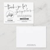 Moderne Minimalistische Bestellung Danke Business  Visitenkarte (Vorne/Hinten)