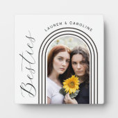 Moderne Minimalistische Besties BESTE FREUNDIN Fot Fotoplatte (Vorderseite)