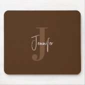 Moderne Minimalistische Bezeichnung & Anfangsmonog Mousepad (Vorne)