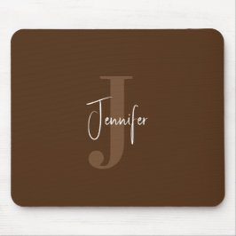 Moderne Minimalistische Bezeichnung & Anfangsmonog Mousepad