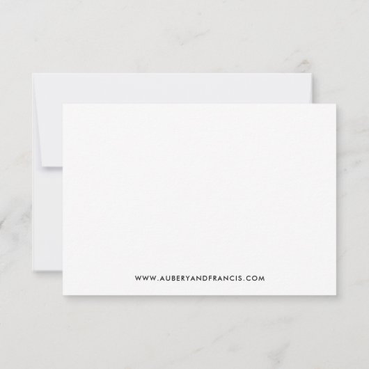 Moderne Minimalistische Bezeichnung Script Calligr Einladung (Rückseite)