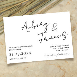 Moderne Minimalistische Bezeichnung Script Calligr Einladung