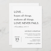 Moderne Minimalistische Bibelverse Christliche Hoc Einladung (Vorne/Hinten)