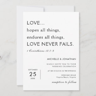 Moderne Minimalistische Bibelverse Christliche Hoc Einladung