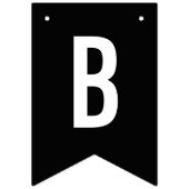 Moderne Minimalistische Big Bold Black Bachelor Pa Wimpelkette (Zweite Fahne)