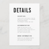 Moderne Minimalistische Big Bold Monogram Chic Det Begleitkarte (Vorderseite)