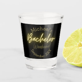 Moderne Minimalistische Black and Gold Bachelor Pa Schnapsglas