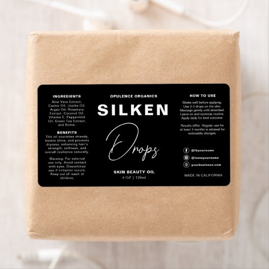 Moderne Minimalistische Black Beauty Kosmetikflasc (Insitu)