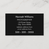 Moderne Minimalistische Black Business Card Visitenkarte (Vorderseite)