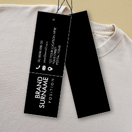 Moderne Minimalistische Black Business Hang Tags