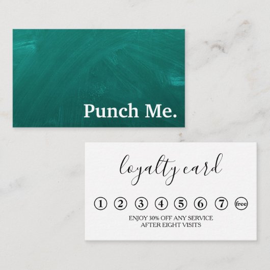 Moderne Minimalistische Black Chalkboard Loyalty C Visitenkarte (Vorne/Hinten)