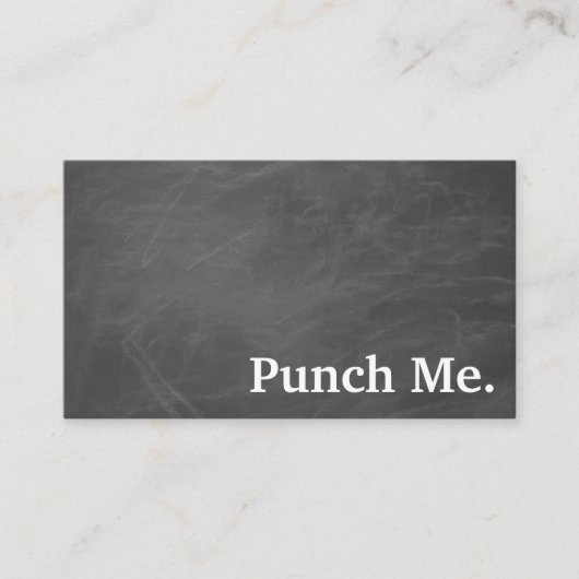 Moderne Minimalistische Black Chalkboard Loyalty C Visitenkarte (Vorderseite)