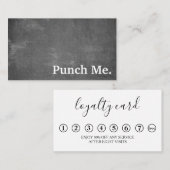 Moderne Minimalistische Black Chalkboard Loyalty C Visitenkarte (Vorne/Hinten)