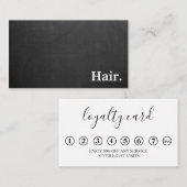 Moderne Minimalistische Black Chalkboard Loyalty C Visitenkarte (Vorne/Hinten)