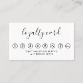 Moderne Minimalistische Black Chalkboard Loyalty C Visitenkarte (Rückseite)