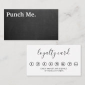 Moderne Minimalistische Black Chalkboard Loyalty C Visitenkarte (Vorne/Hinten)