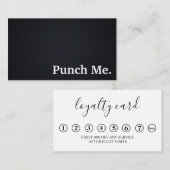 Moderne Minimalistische Black Chalkboard Loyalty C Visitenkarte (Vorne/Hinten)