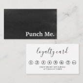 Moderne Minimalistische Black Chalkboard Loyalty C Visitenkarte (Vorne/Hinten)