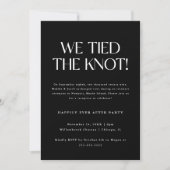 Moderne Minimalistische Black Elopement Wedding Pa Einladung (Vorderseite)