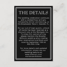 Moderne Minimalistische Black Enclosure Card Begleitkarte